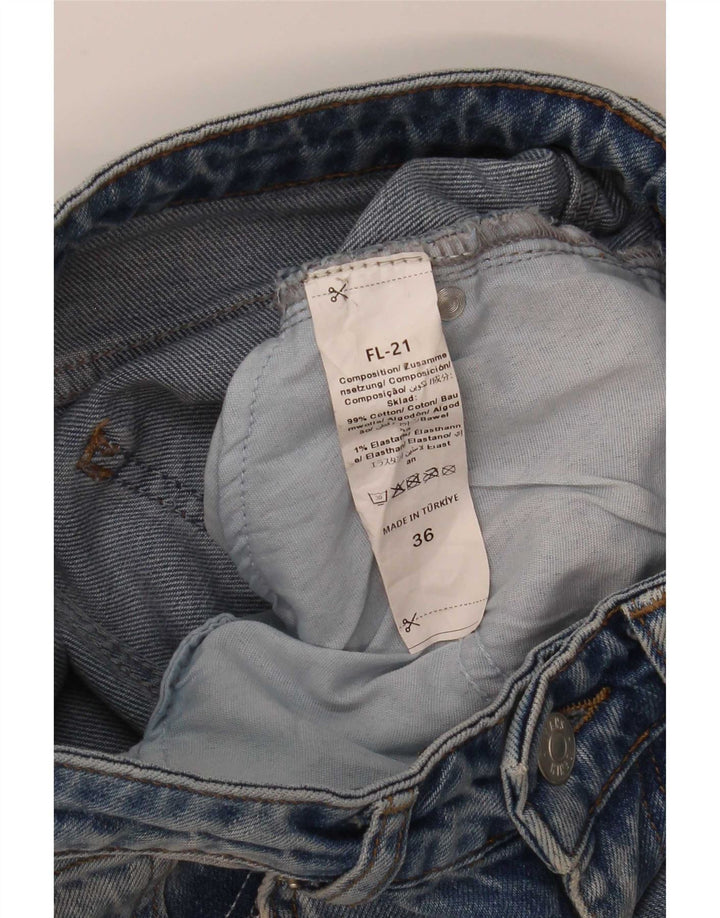 Vintage Damen Schlagjeans EU 36 Small W25 L32 Blaue Baumwolle