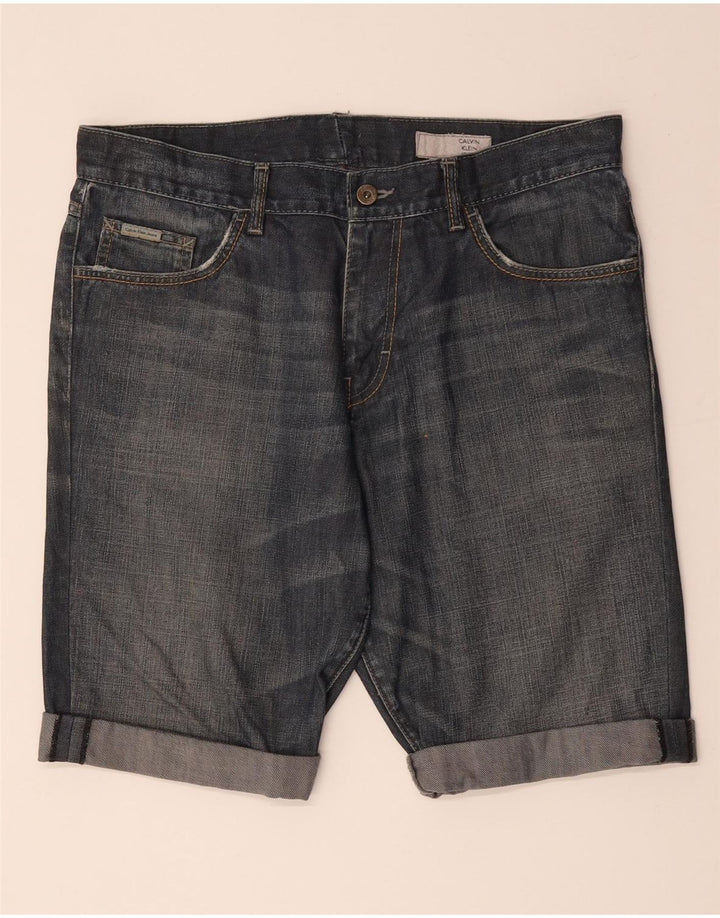 CALVIN KLEIN Herren Jeansshorts W34 Large Blau