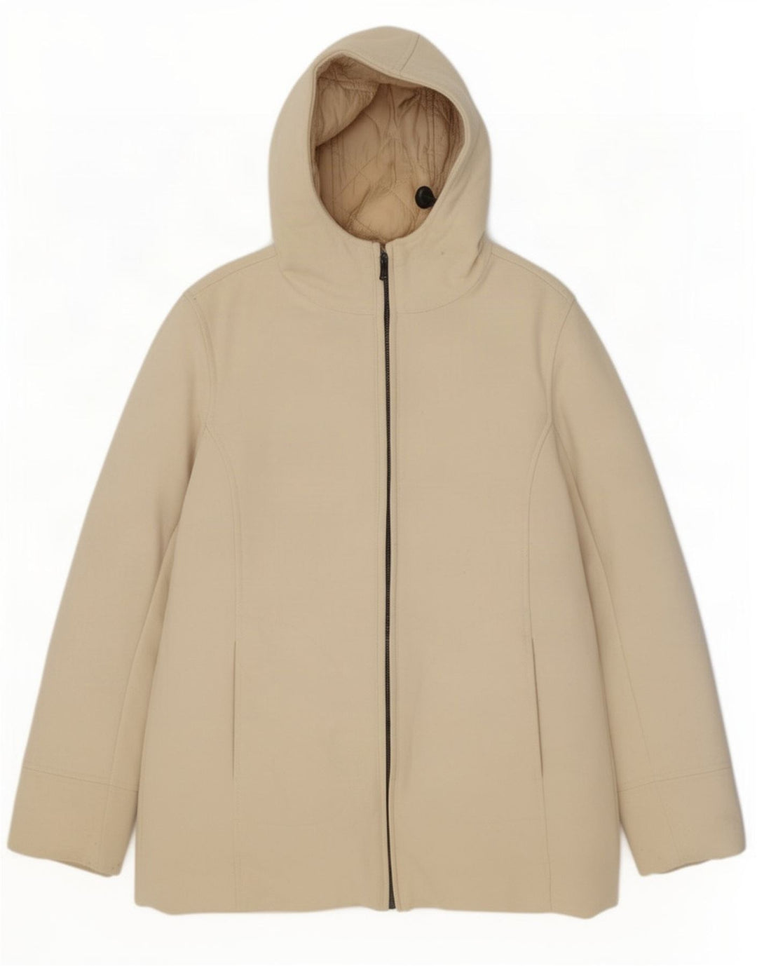 Henri Lloyd Damen-Kapuzenmantel UK 14 Mittelbeige Wolle
