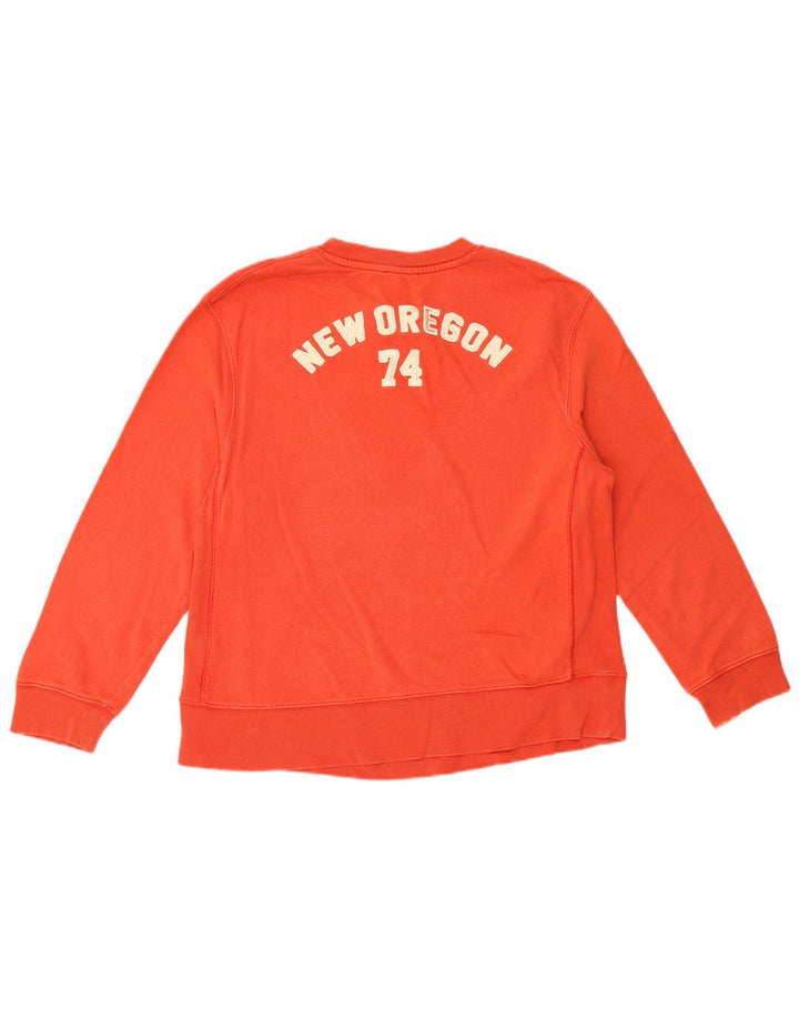 Zara Damen Grafik-Sweatshirt-Pullover UK 14 Mittelrote Baumwolle