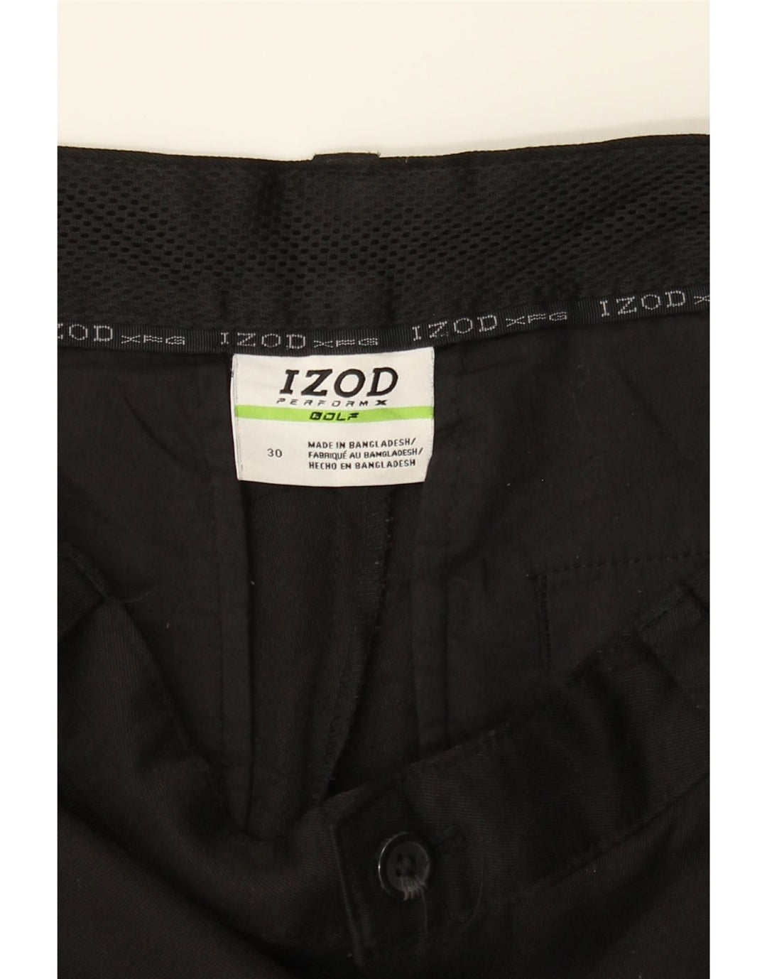 IZOD Mens Cargo Shorts W30 Medium Black Polyester Vintage Izod and Second-Hand Izod from Messina Hembry 