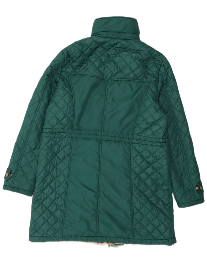 Paco Boutique Damen Stepp-Windbreaker-Mantel UK 16 Large Grün Polyester