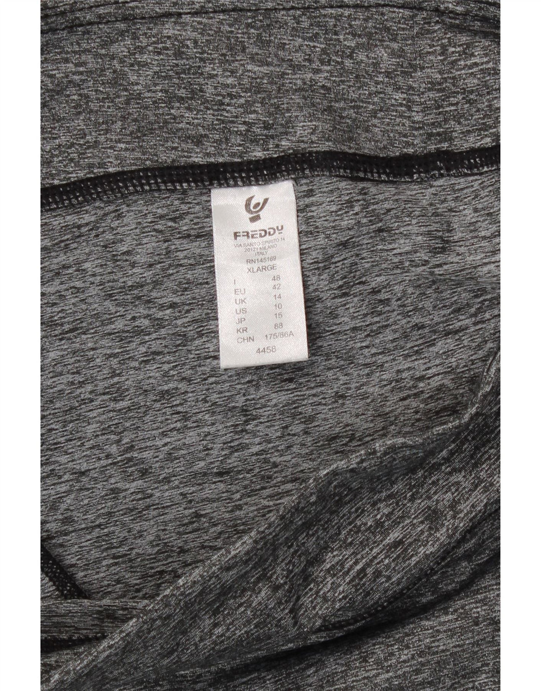 Freddy Capri-Trainingshose für Damen, UK 14, Größe L, grau geflecktes Polyester