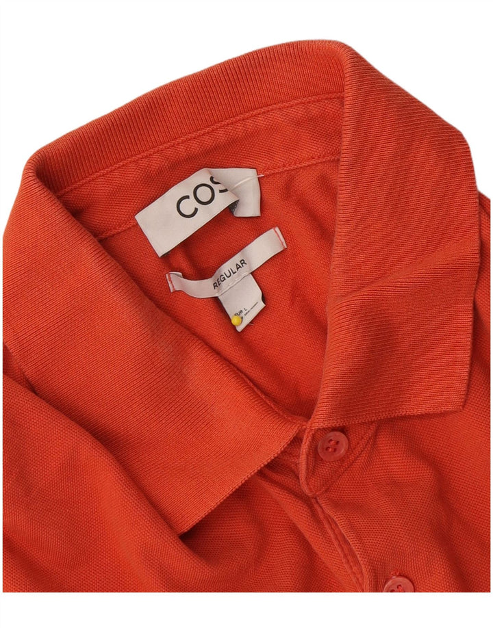 Cos Herren Regular Poloshirt Large Orange
