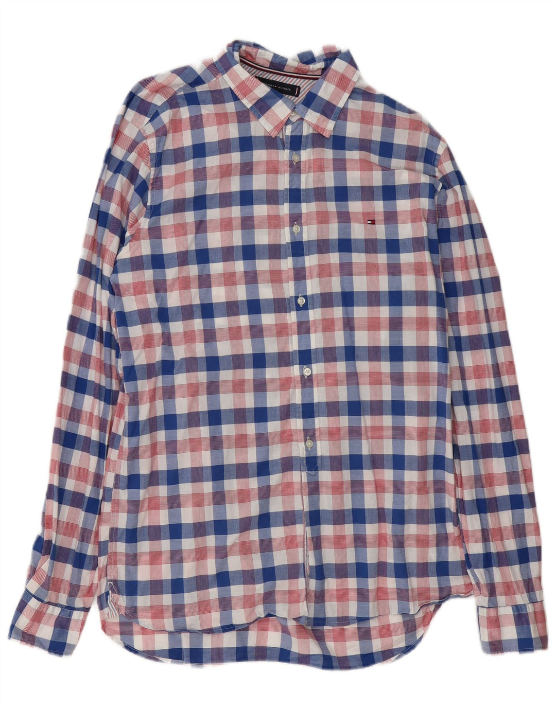 Tommy Hilfiger Herren-Slim-Fit-Hemd, groß, mehrfarbig, kariert, Baumwolle