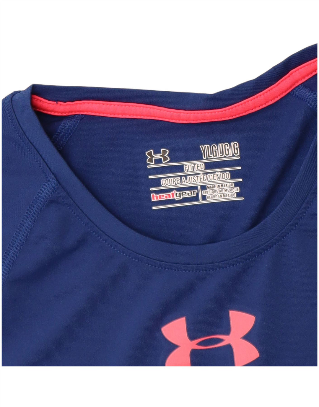 UNDER ARMOUR Tailliertes T-Shirt-Oberteil für Mädchen, 11–12 Jahre, Größe L, Blau