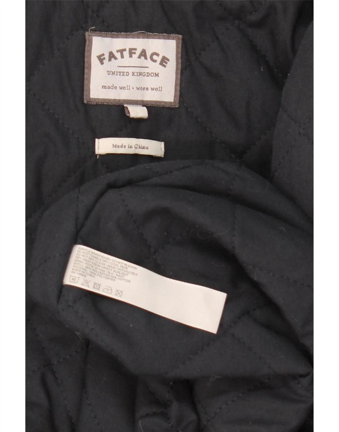 Fat Face Damen-Parka mit Kapuze, UK 14, mittelmarineblau, Polyester