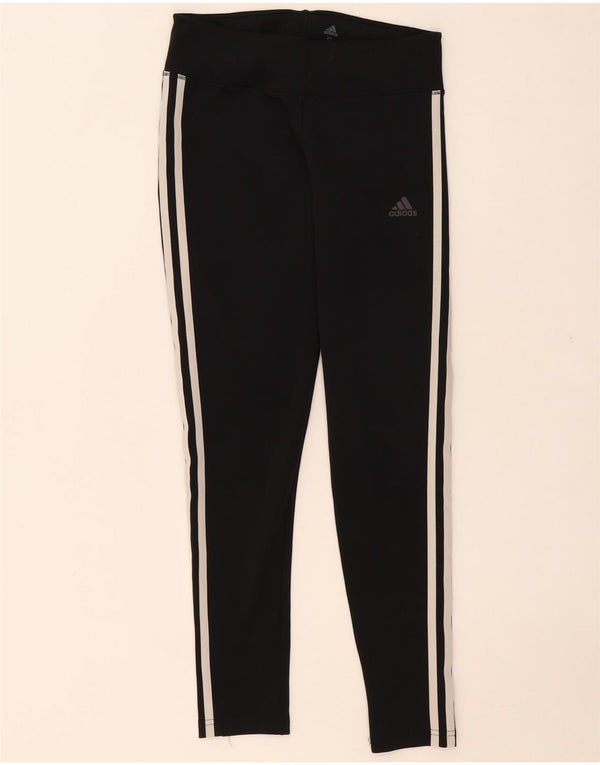 ADIDAS Damen Climalite Leggings UK 8/10 Small Schwarz Polyester