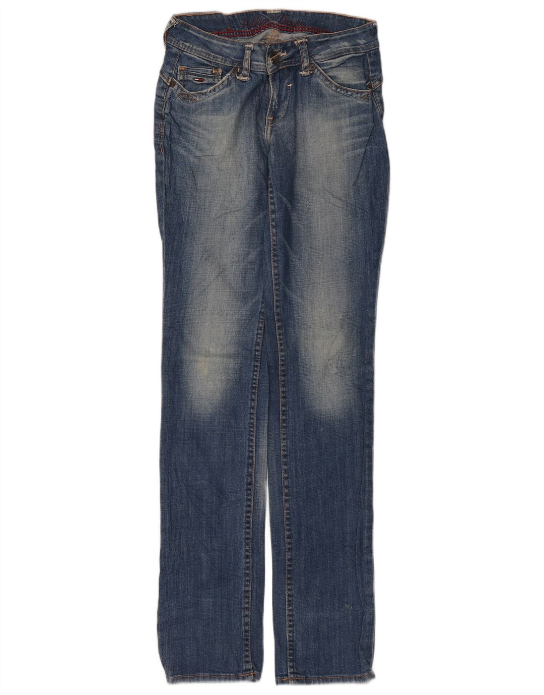Tommy Hilfiger Damen Straight Jeans W26 L34 Blaue Baumwolle