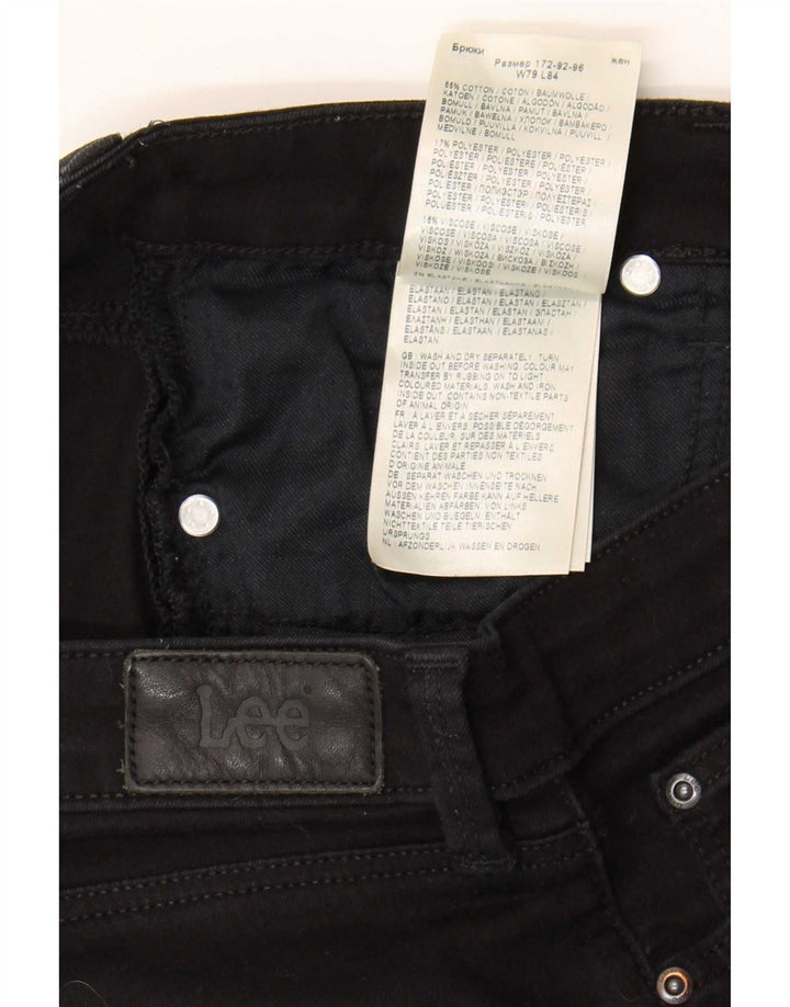 Lee Damen Marion Straight Jeans W31 L33 Schwarze Baumwolle