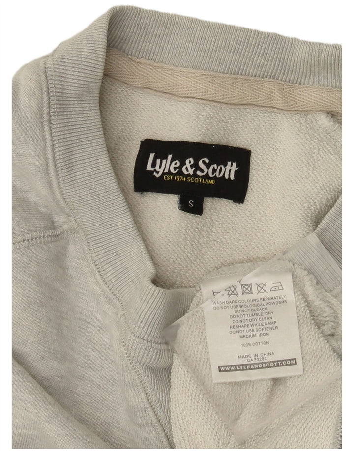 LYLE & SCOTT Herren Sweatshirt Pullover Small Grau Baumwolle