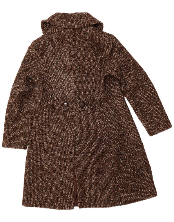 LAURA ASHLEY Damenmantel UK 16 Große braun gesprenkelte Wolle
