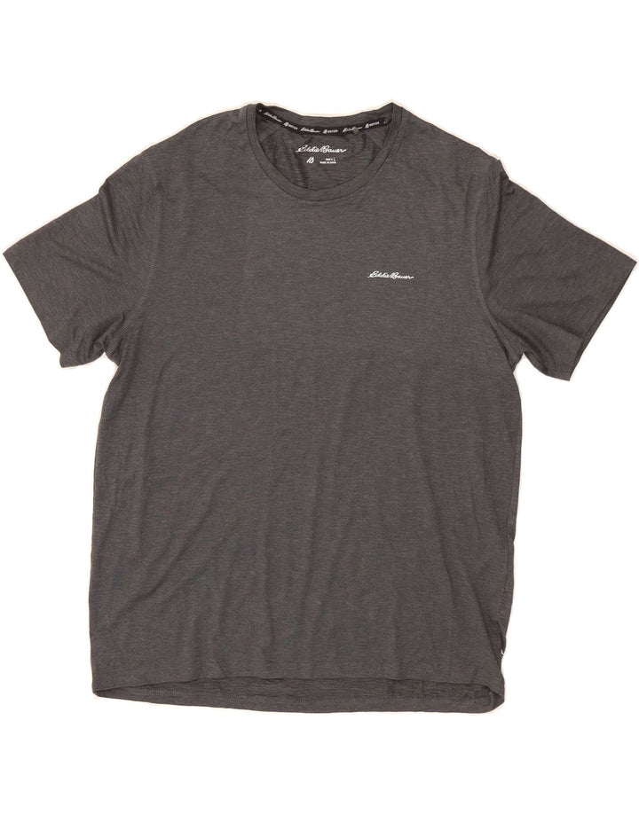 EDDIE BAUER Mens T-Shirt Top Large Grey Polyester Vintage Eddie Bauer and Second-Hand Eddie Bauer from Messina Hembry 