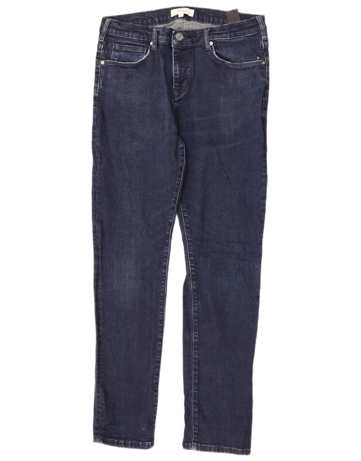 Reiss Herren Slim Jeans W34 L30 Marineblaue Baumwolle