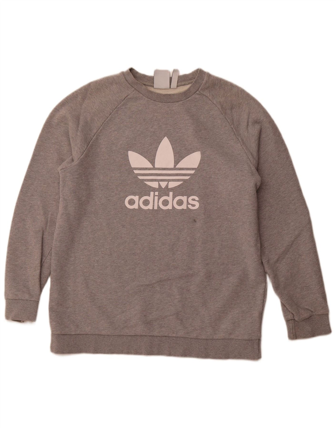 ADIDAS Herren Grafik-Sweatshirt-Pullover, große graue Baumwolle