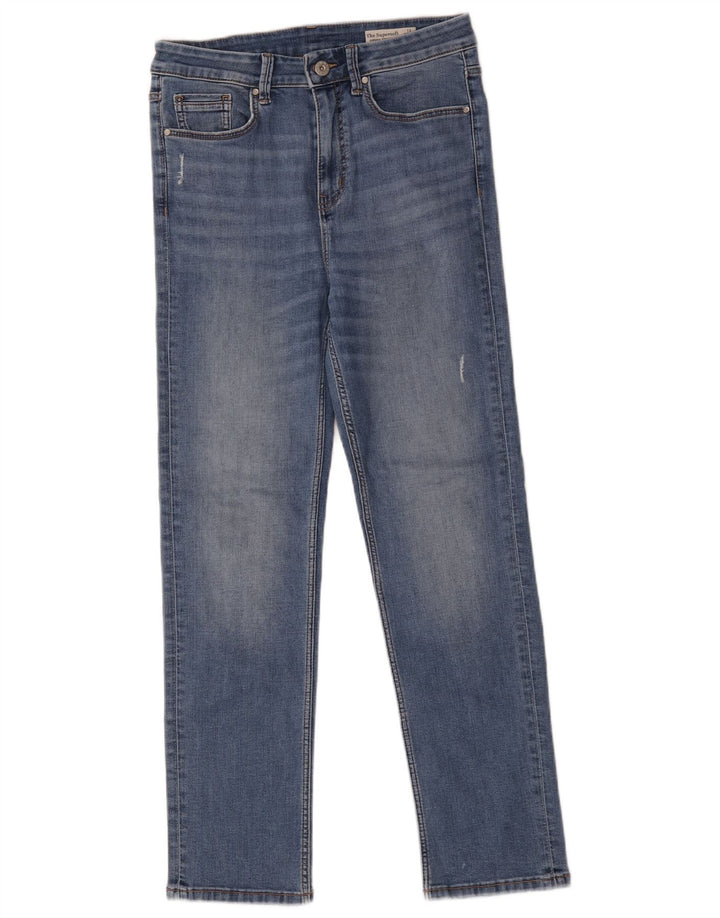 Marks & Spencer Damen Sienna Straight Jeans UK 12 Medium W28 L28 Blau