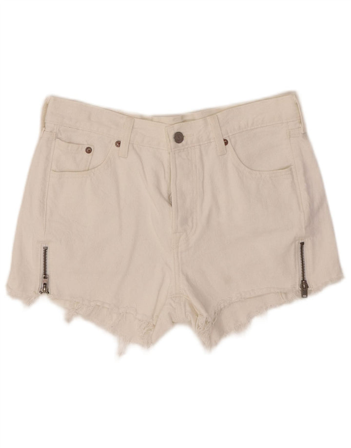 LEVI'S Damen 501 Jeansshorts W27 mittelweiße Baumwolle