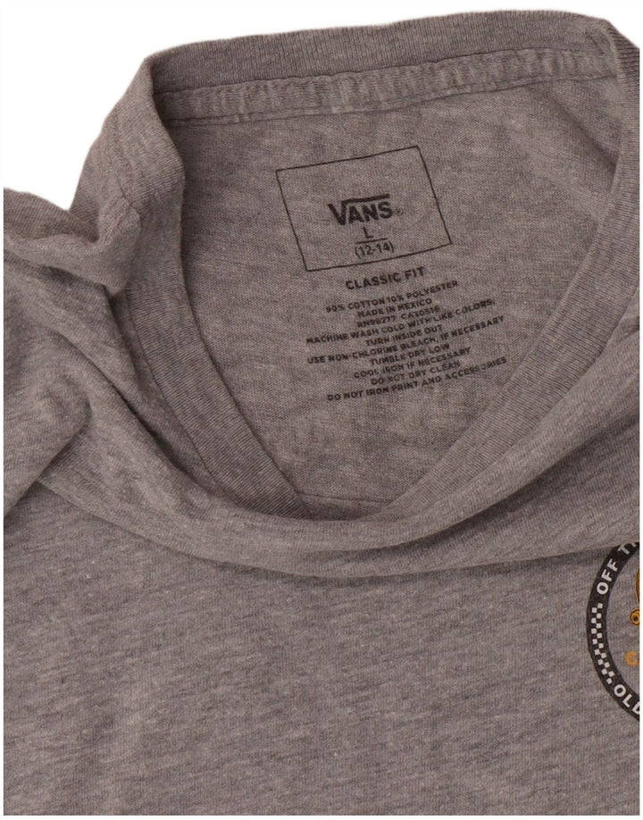 Vans Jungen-T-Shirt mit klassischer Passform, Grafik, 12–13 Jahre, Größe L, Grau, Baumwolle