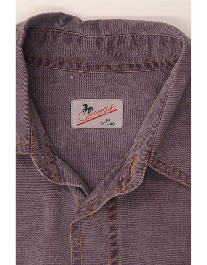 Camargue Herrenhemd Größe 39/40 mittelviolette Baumwolle