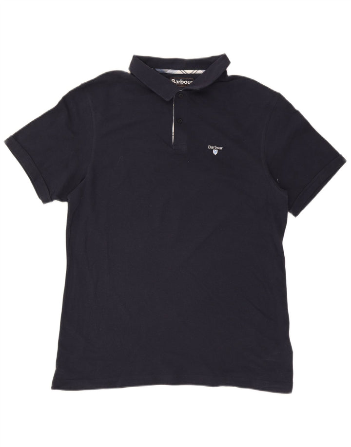 Barbour Herren Poloshirt XL Marineblau Baumwolle