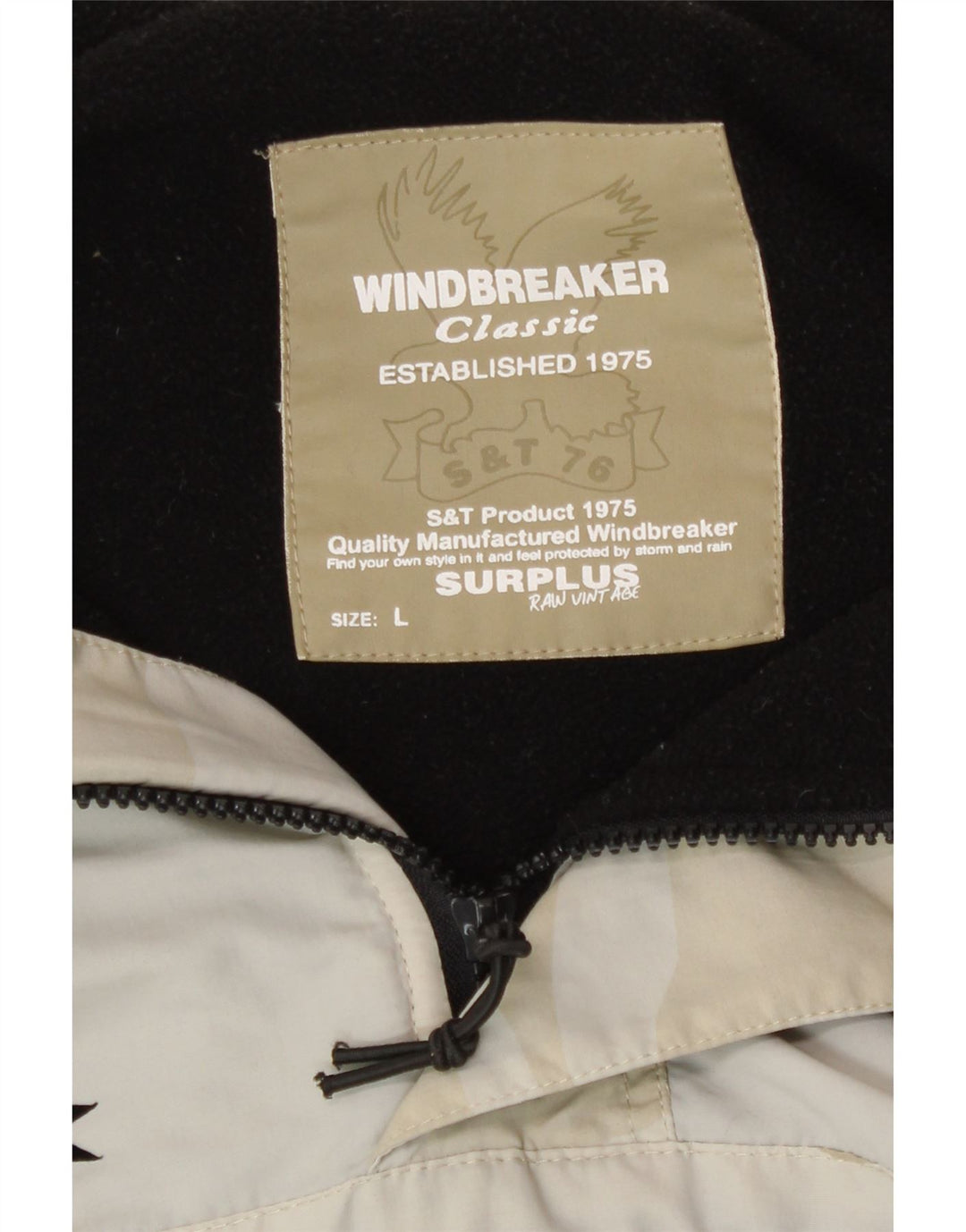 Surplus Herren-Windjacke mit Kapuze, UK 40, Größe L, Beige, Tarnung