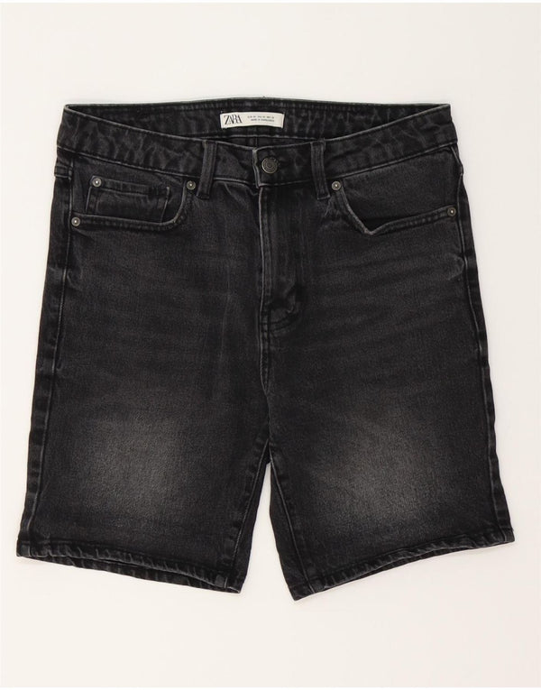 Zara Herren Jeansshorts EU 38 Small W30 Schwarz