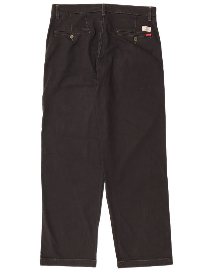 LEVI'S Herren 540 Straight Chino Hose W33 L29 Schwarze Baumwolle