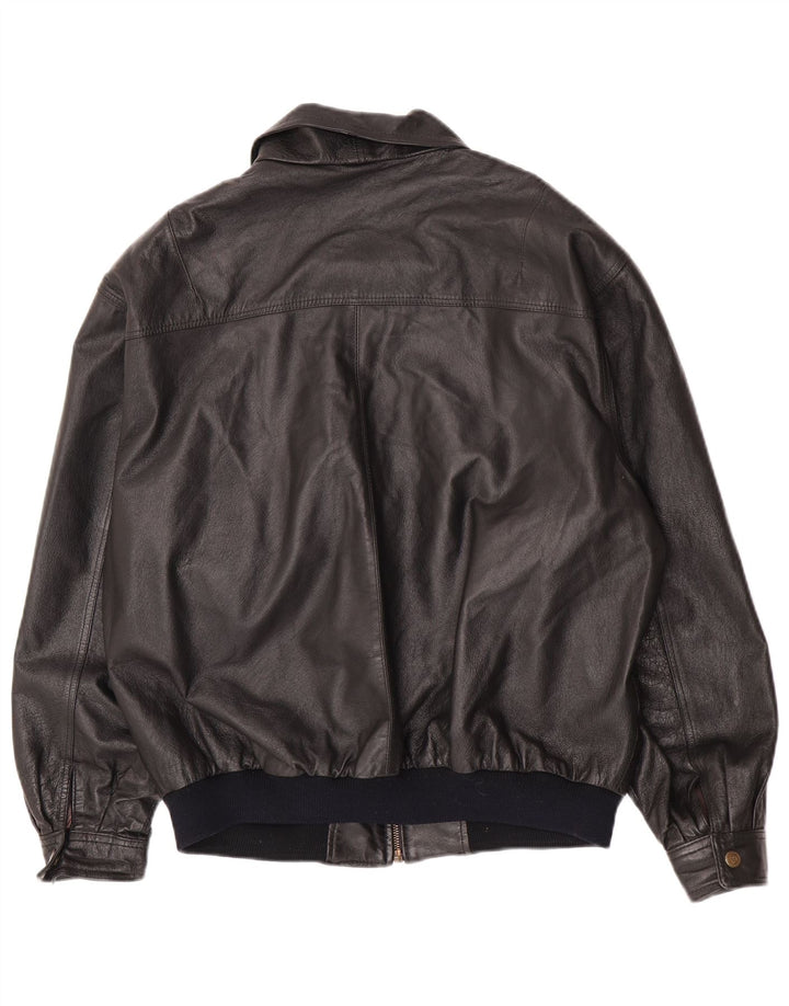 Vintage Herren Lederjacke UK 42 XL Schwarzes Leder