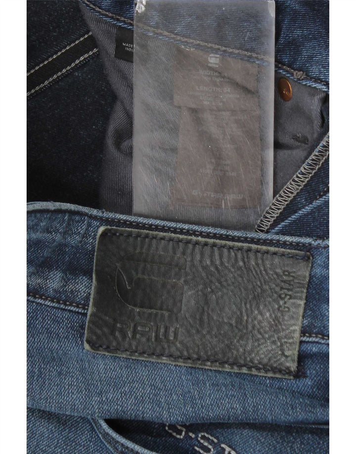 G-Star Raw Herren 3301 Slim Jeans W32 L34 Blaue Baumwolle