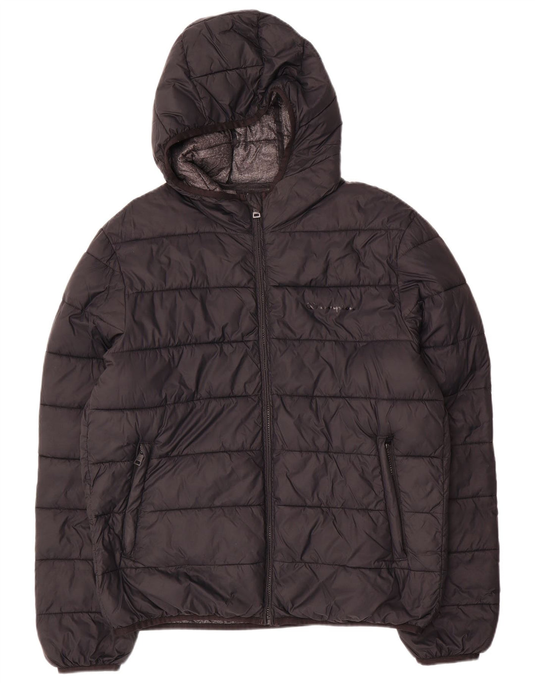 Champion Herren-Jacke mit Kapuze, gepolstert, UK 40, Größe L, Schwarz, Polyamid