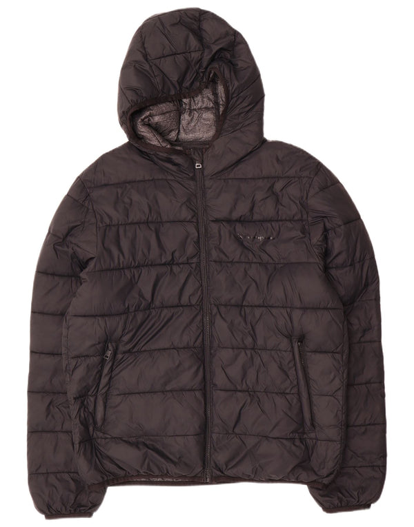 Champion Herren-Jacke mit Kapuze, gepolstert, UK 40, Größe L, Schwarz, Polyamid