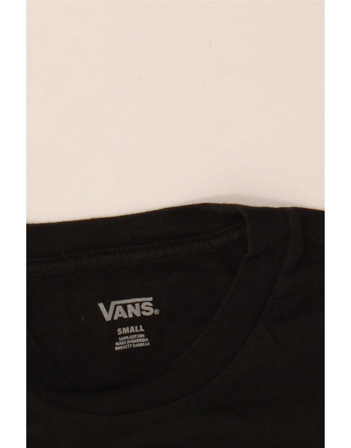 Vans Herren T-Shirt Top Small Schwarz Baumwolle
