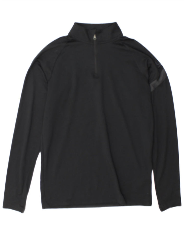 Nike Herren Dri Fit Graphic Zip Neck Pullover Trainingsanzug Top Small Schwarz
