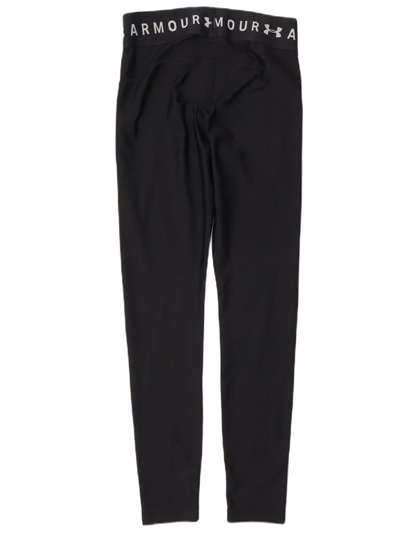 Under Armour Damen Heat Gear Graphic Leggings UK 12 Medium Schwarz