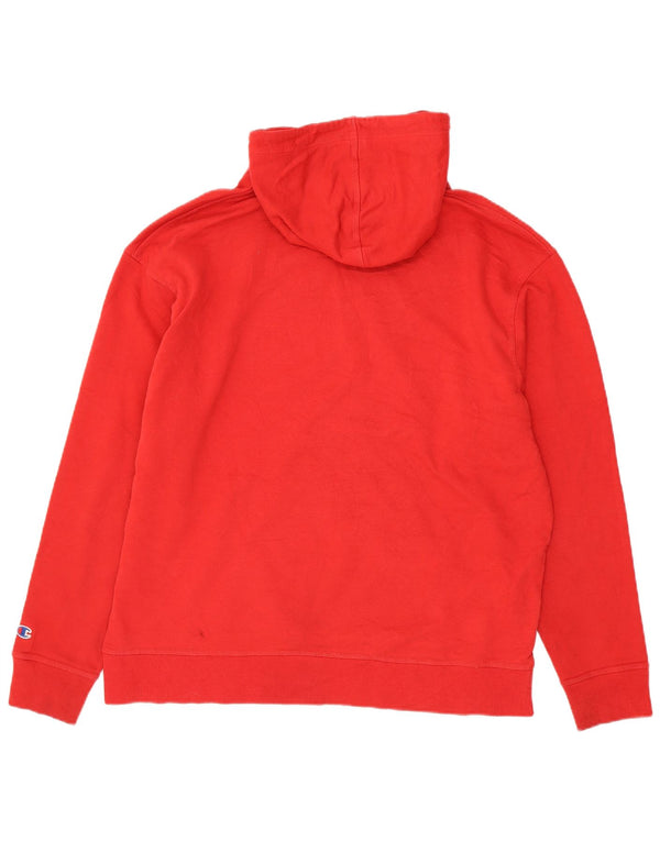 Champion Herren Grafik-Hoodie-Pullover XL aus roter Baumwolle