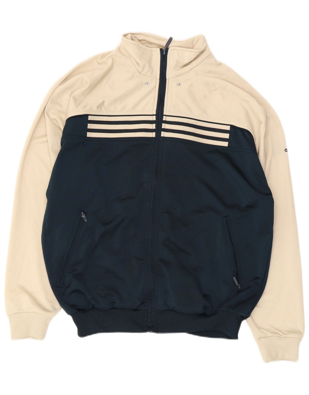 Adidas Herren-Trainingsanzugoberteil mit Grafik, UK 40/42, Mittelweiß, Farbblock