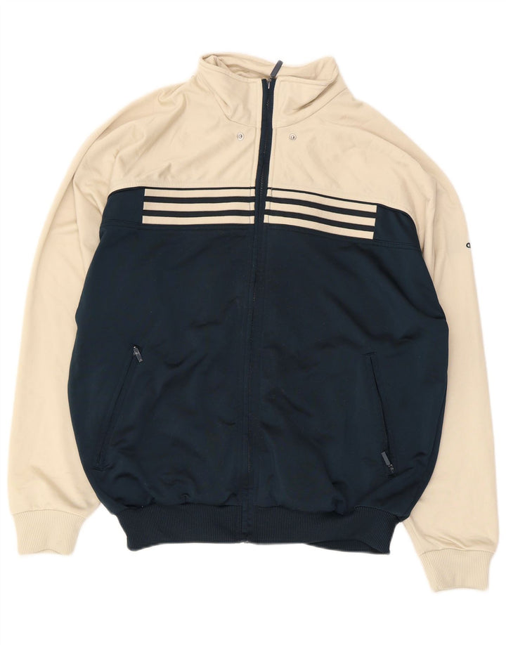 Adidas Herren-Trainingsanzugoberteil mit Grafik, UK 40/42, Mittelweiß, Farbblock
