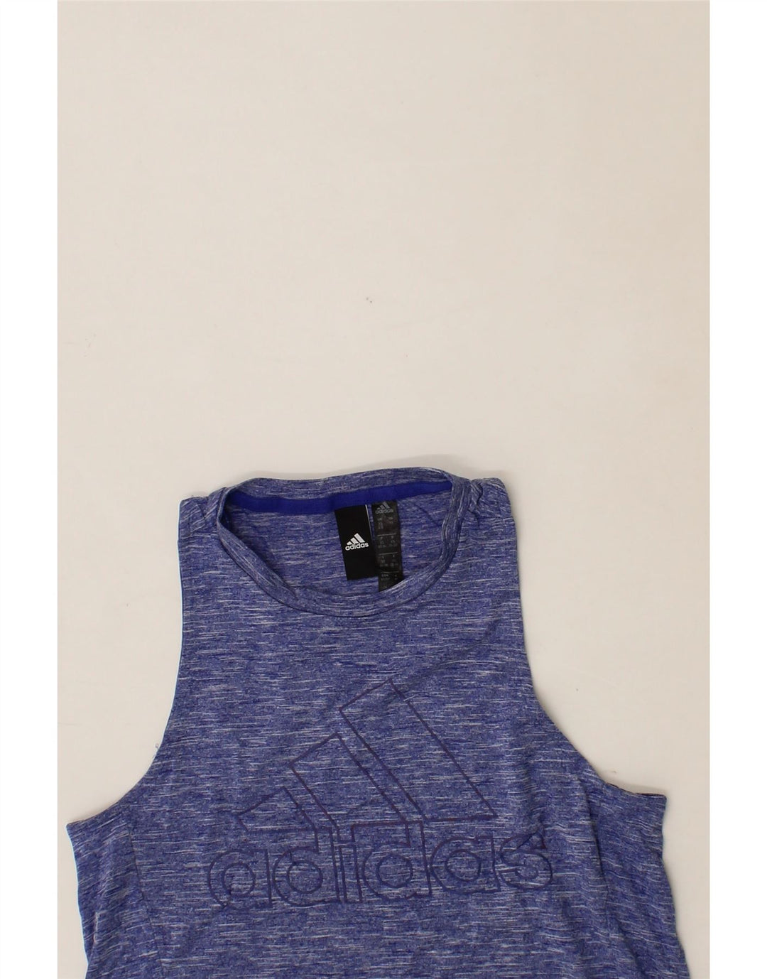 ADIDAS Womens Graphic Vest Top UK 4/6 XS Navy Blue Polyester Vintage Adidas and Second-Hand Adidas from Messina Hembry 