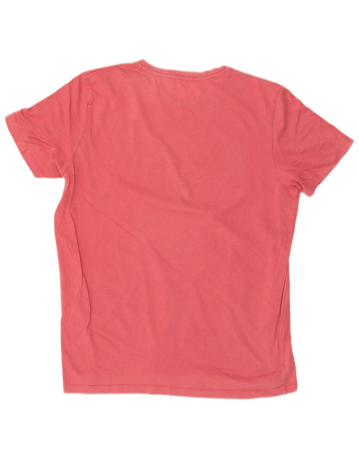 Jack & Jones Herren-T-Shirt mit Grafik, Größe L, rosa, Baumwolle