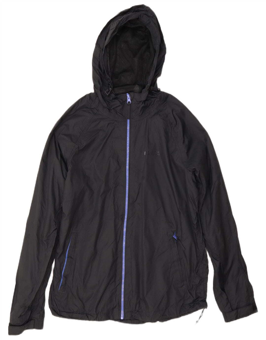 Mountain Warehouse Damen-Regenjacke mit Kapuze, UK 12, Mittelschwarzes Nylon