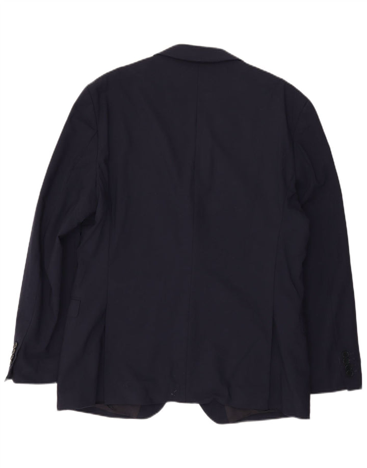 Ted Baker Herren Slim Fit 2-Knopf-Blazerjacke UK 46 3XL Marineblaue Wolle