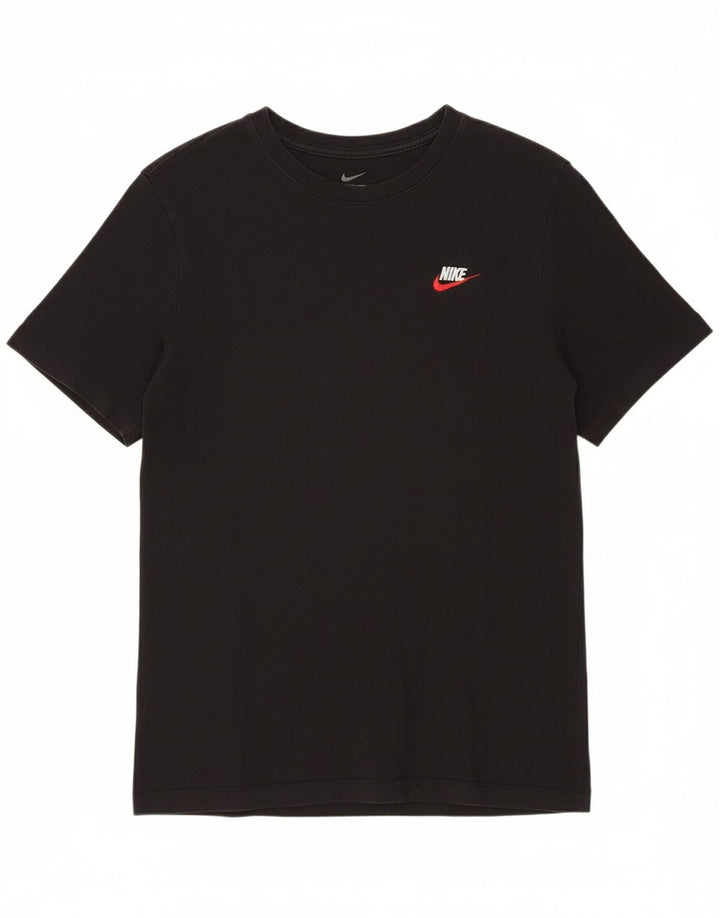 NIKE Mens T-Shirt Top Medium Black Cotton