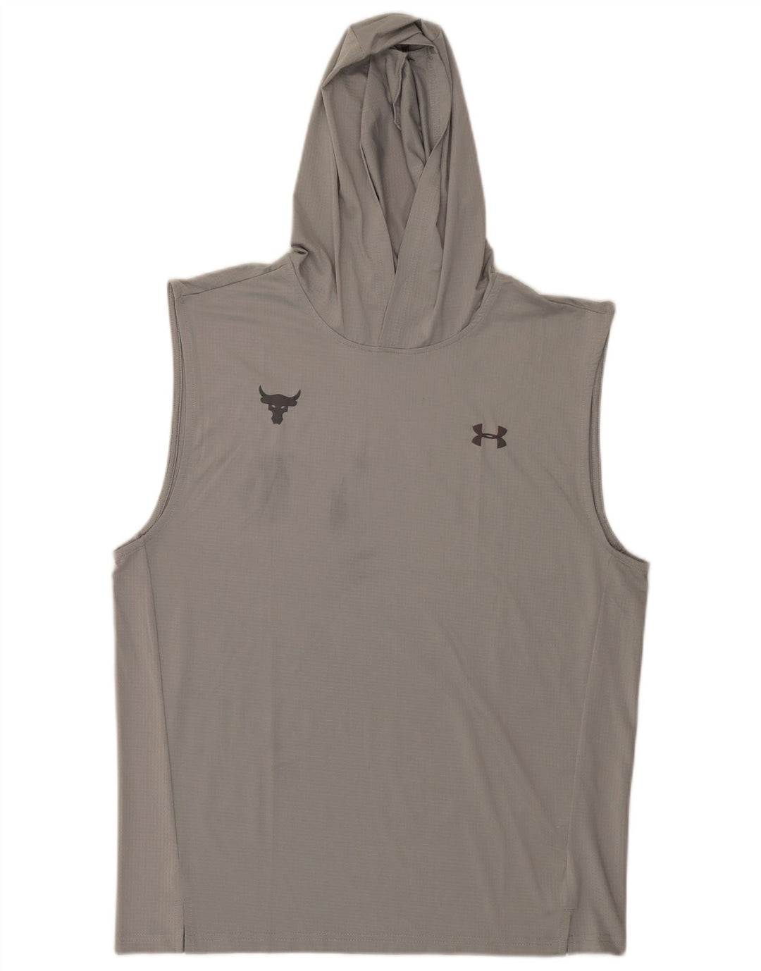 UNDER ARMOUR Herren-Kapuzenweste Top UK 44/46 Große graue Baumwolle
