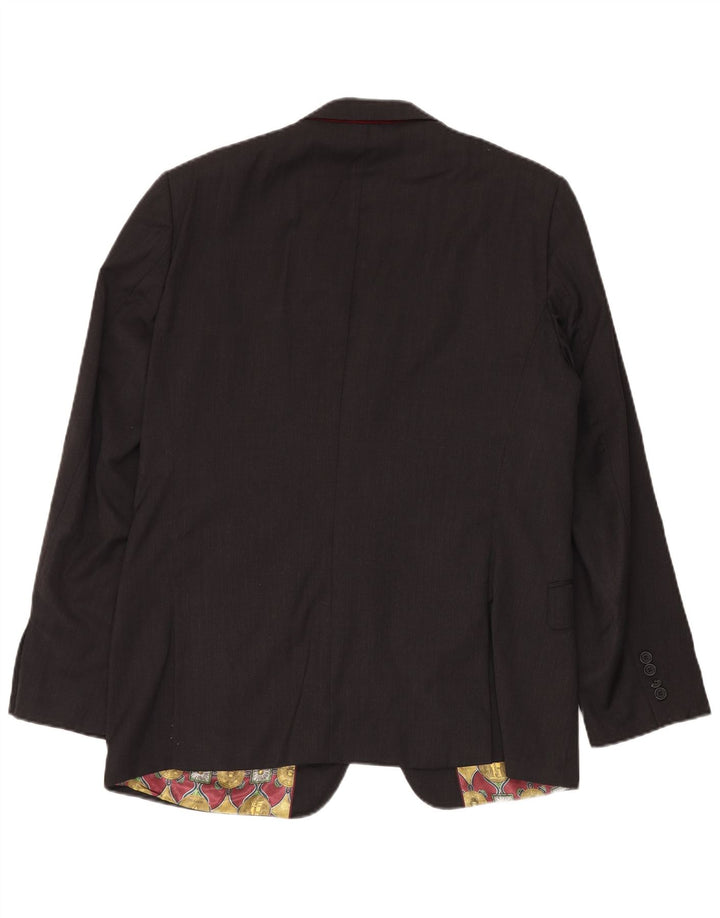Ted Baker Herren-Blazer mit 2 Knöpfen, UK 44, 2XL, schwarze Wolle