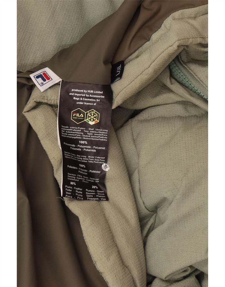 Fila Herren Wattierte Weste UK 40 Large Grün Polyamid