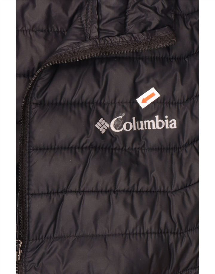 COLUMBIA Herren Wattierte Weste UK 40 Großes schwarzes Nylon