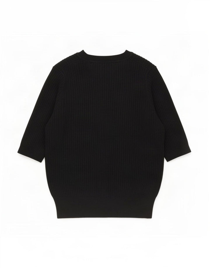 Marks & Spencer Damen Kurzärmliges Crop-Blusenoberteil UK 12 Medium Schwarz