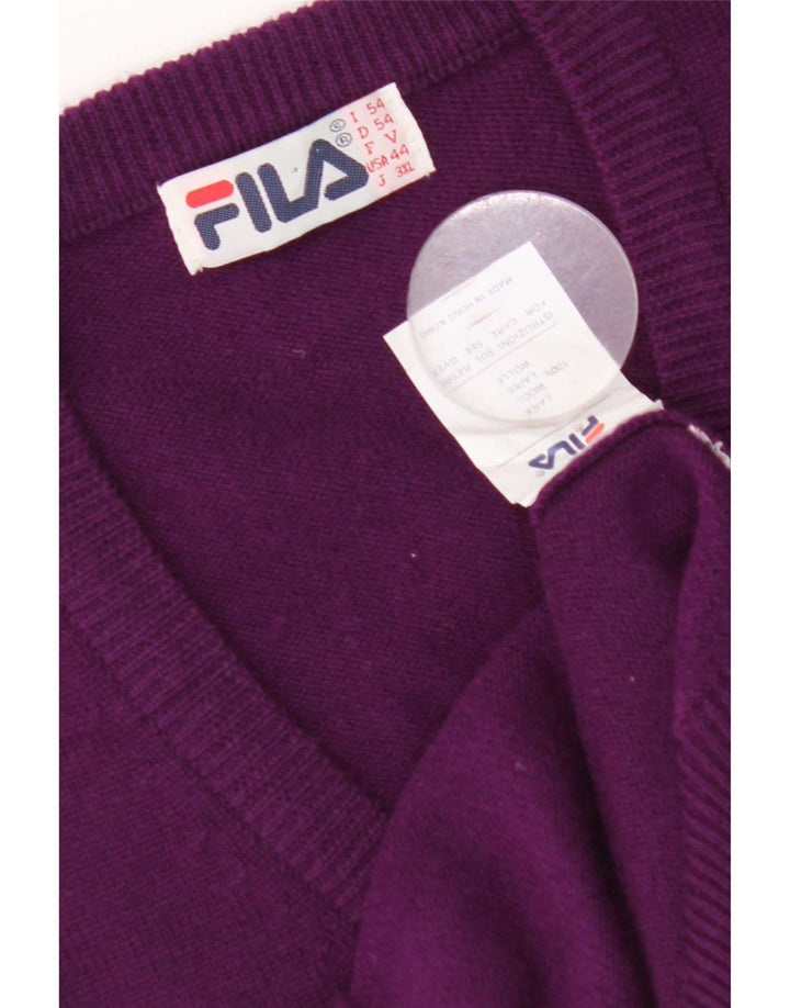 Fila Herren Weste Tank Top IT 54 XL Lila Wolle