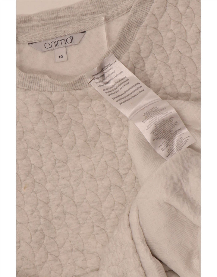 Animal Damen-Sweatshirt mit lockerer Passform, UK 10, Größe S, gebrochenes Weiß, Polyester