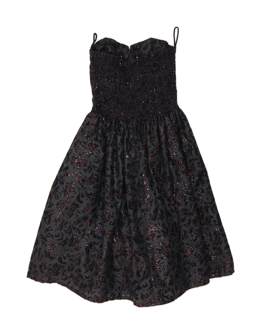 ORSAY Womens Strapless Dress IT 36 XS Black Paisley Polyester Vintage Orsay and Second-Hand Orsay from Messina Hembry 